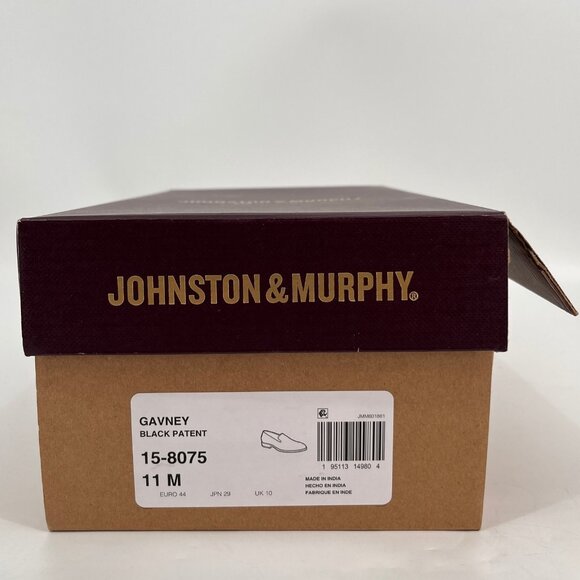Johnston & Murphy Gavney Black Patent Leather Loafers Size 11M Formal Slip On main image 14